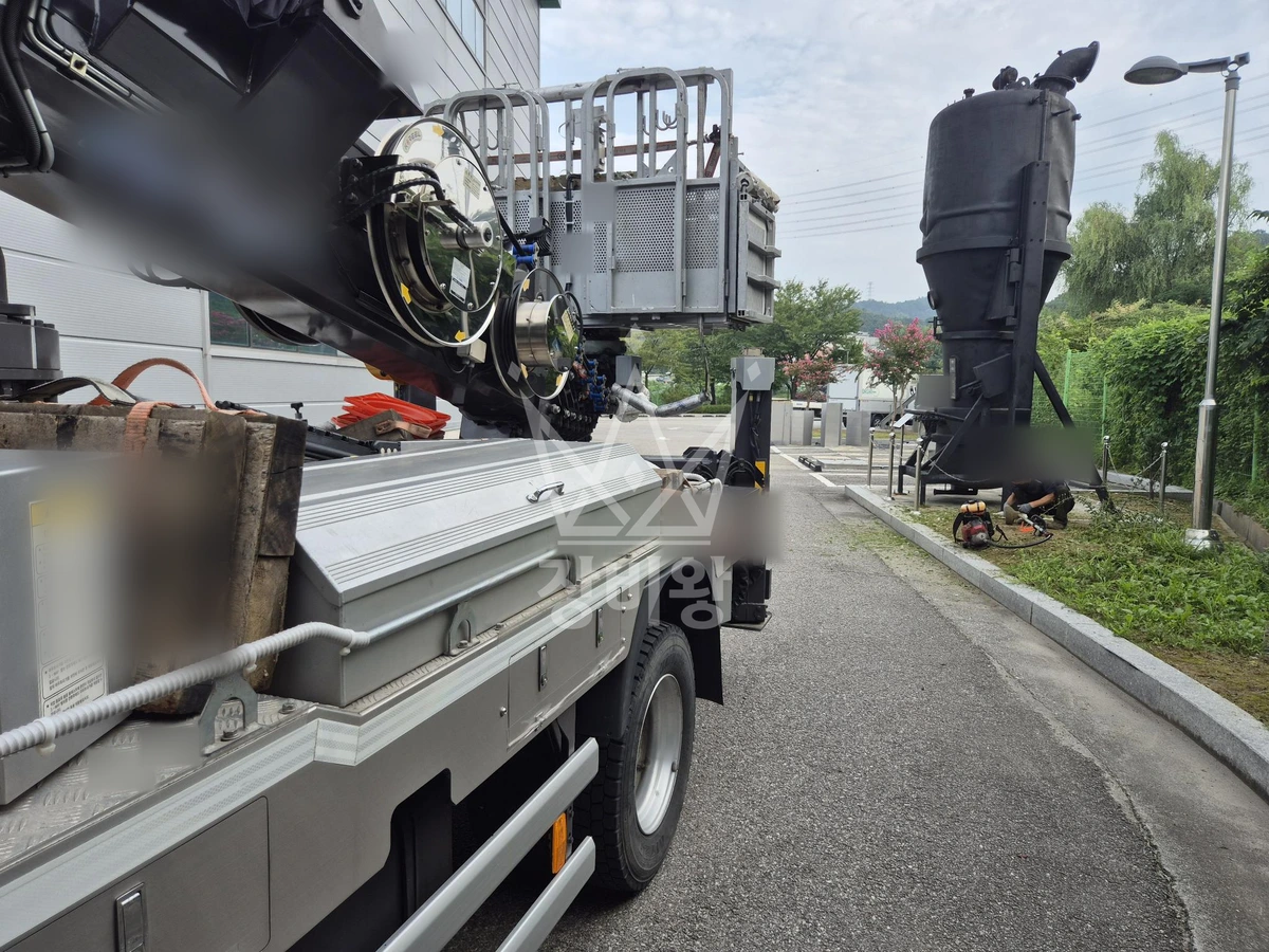 충남 아산시 도고면 3.5톤 스카이차 작업 현장 도착사진