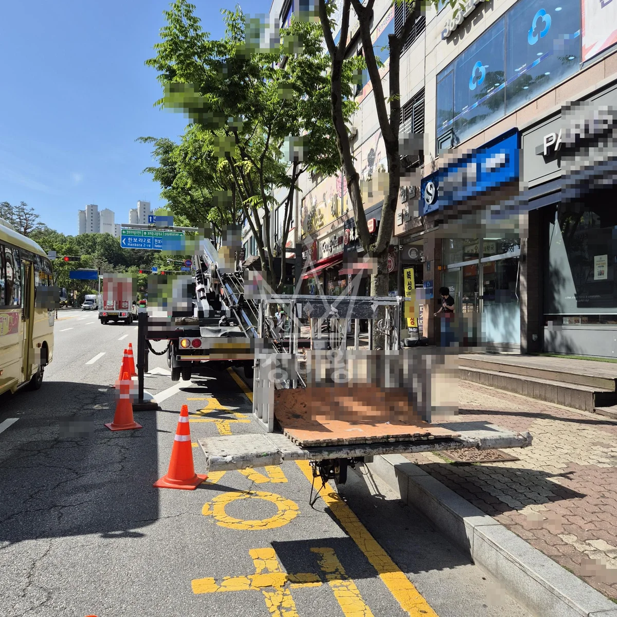 경기 용인시 기흥구 1톤 스카이차 작업 현장 도착사진