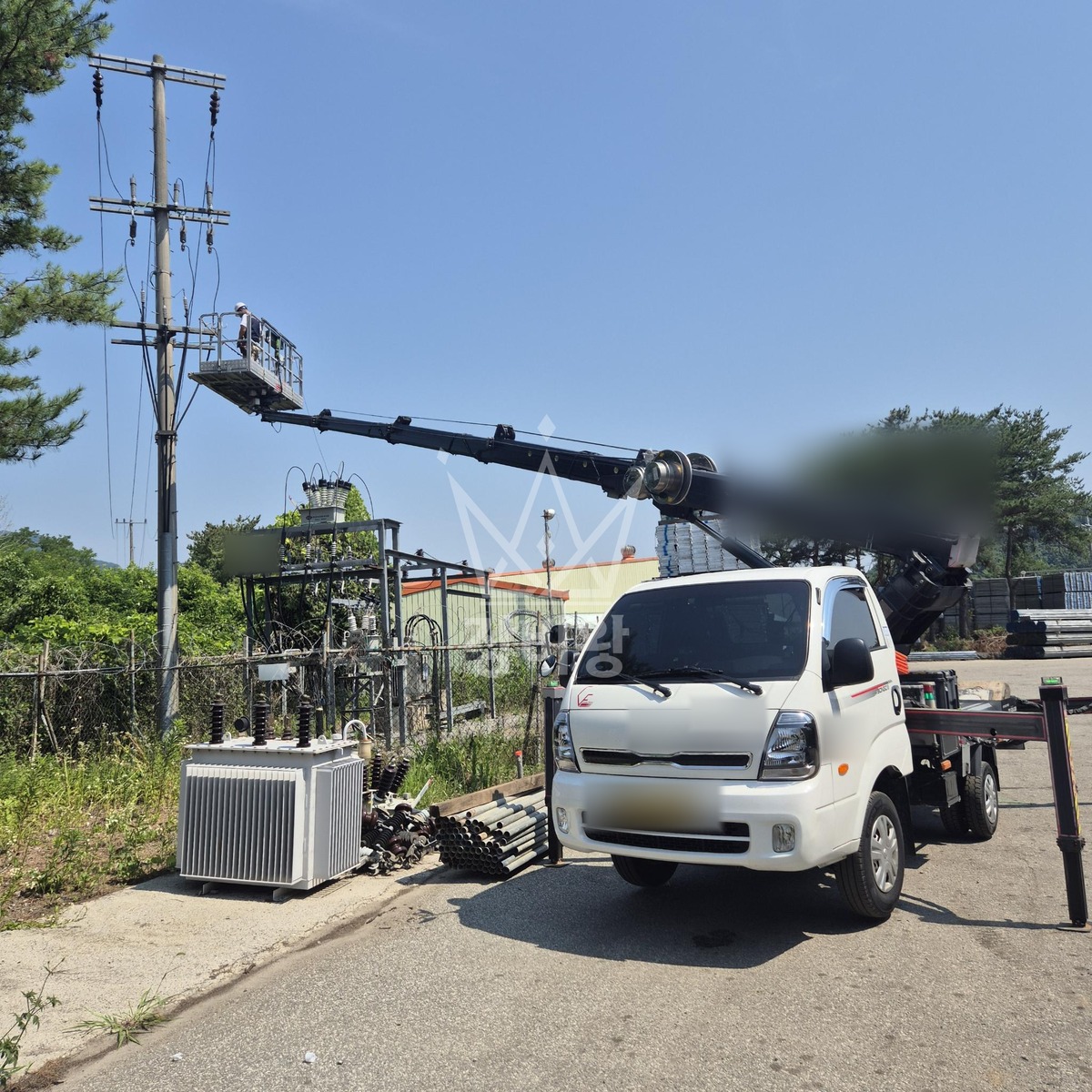 충북 음성군 감곡면 1톤 스카이차 cctv 설치 작업사진 3