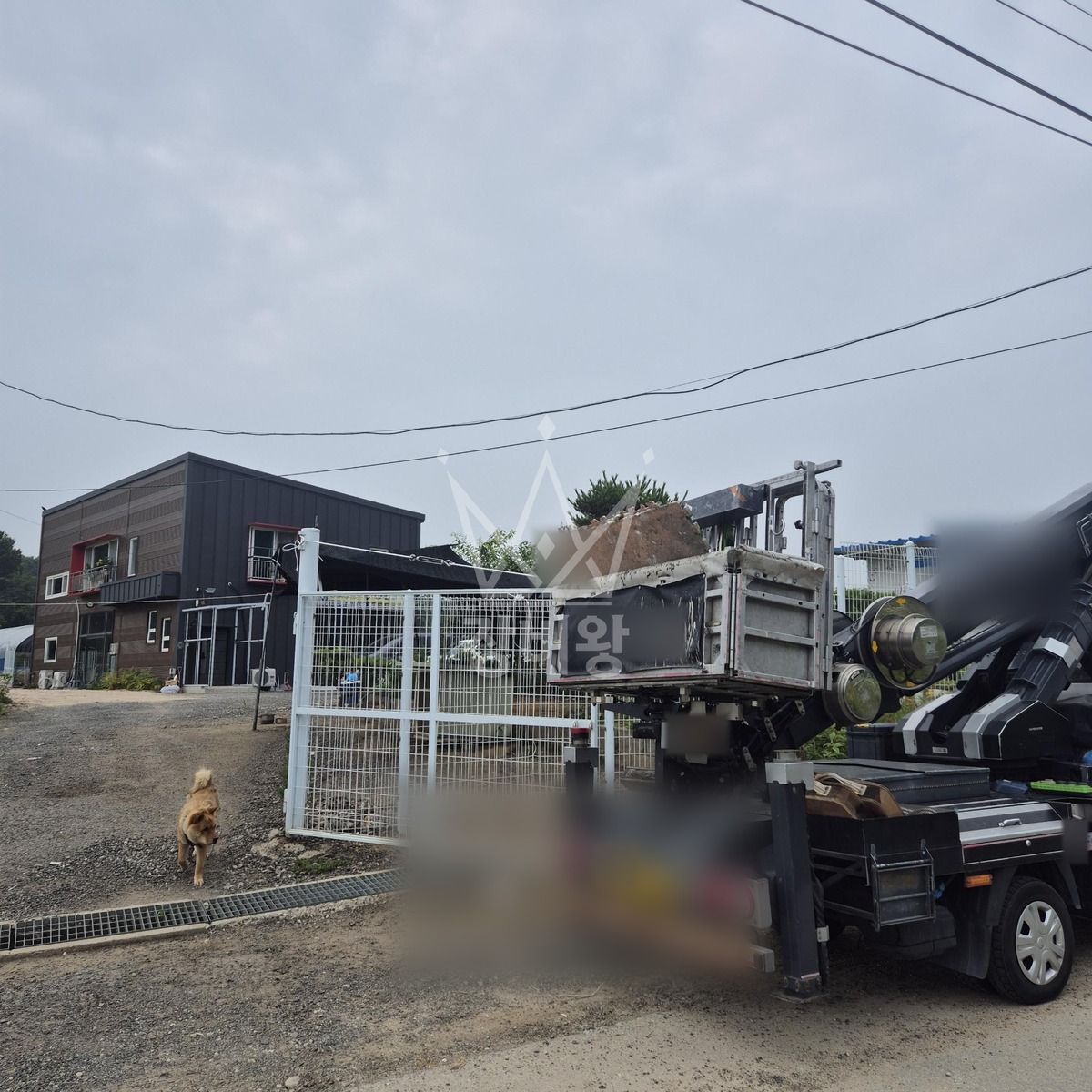 경기 용인시 처인구 원삼면 1톤 스카이차 작업 현장 도착사진
