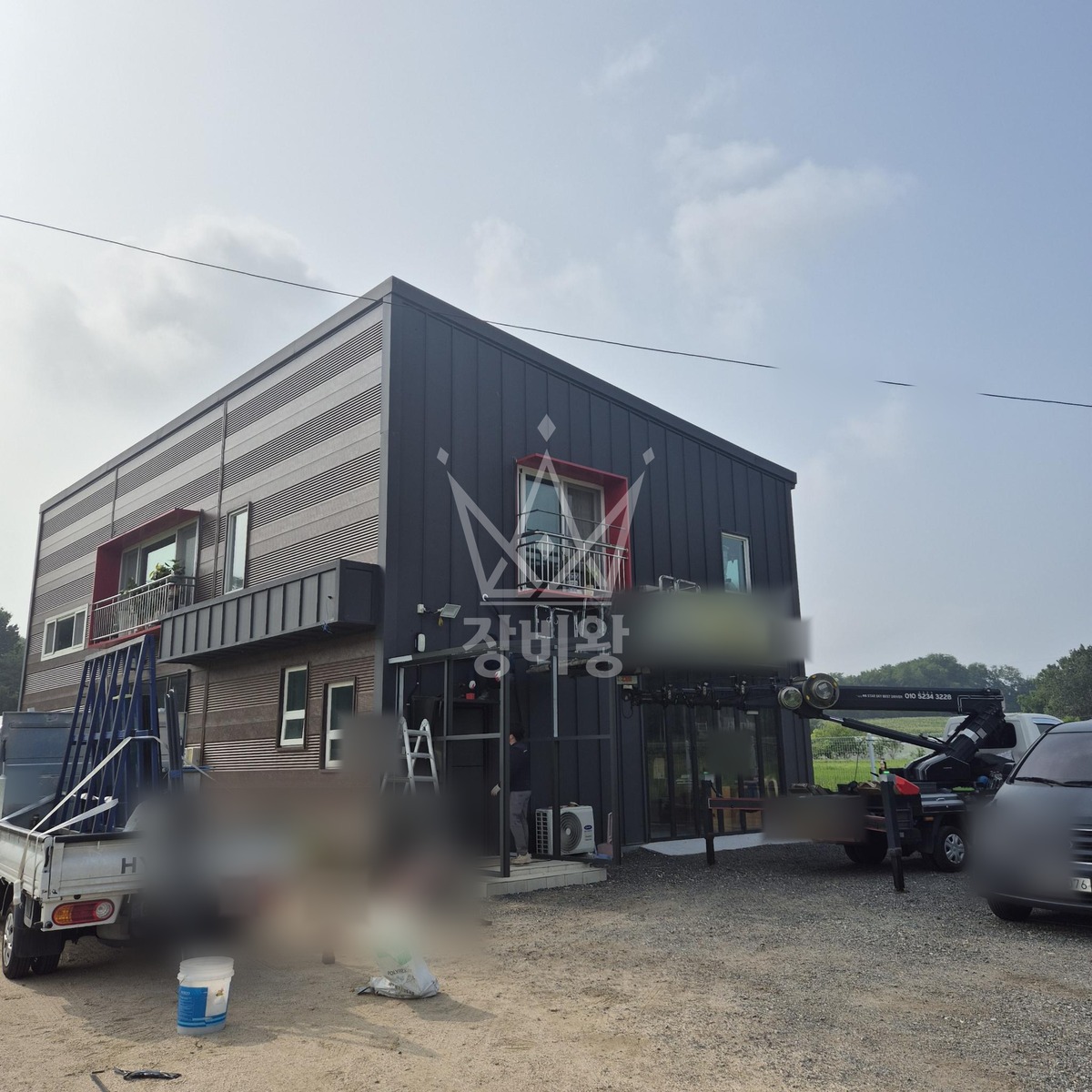 경기 용인시 처인구 원삼면 1톤 스카이차 유리 작업사진 1