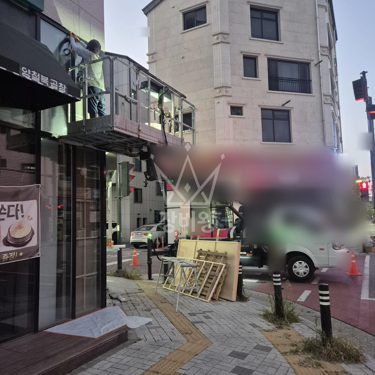 경기 평택시 고덕동 1톤 스카이차 도장 작업사진 3