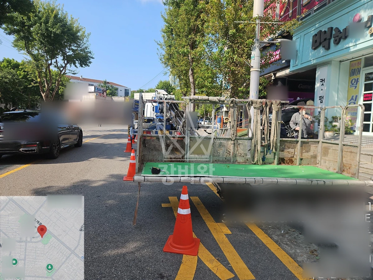 인천 연수구 동춘동 3.5톤 스카이차 실리콘코킹 작업완료사진 1