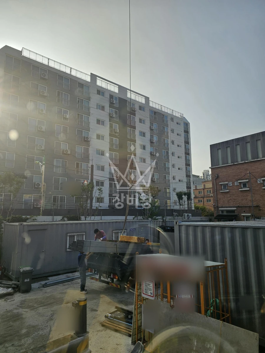 경기 용인시 기흥구 마북동 25톤 크레인 2층지붕으로 파이프2묶음정도 작업사진 1