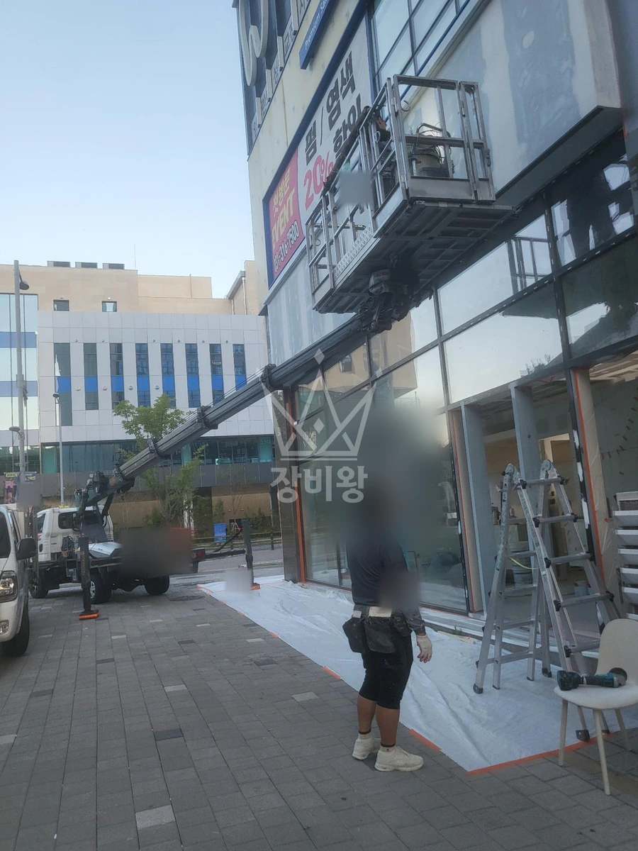 경기 시흥시 장곡동 1톤 스카이차 도장작업 작업사진 2