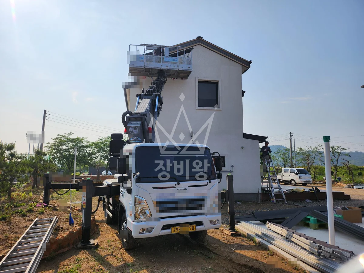 전남 보성군 벌교읍 3.5톤 스카이차 자재양중 작업사진 1