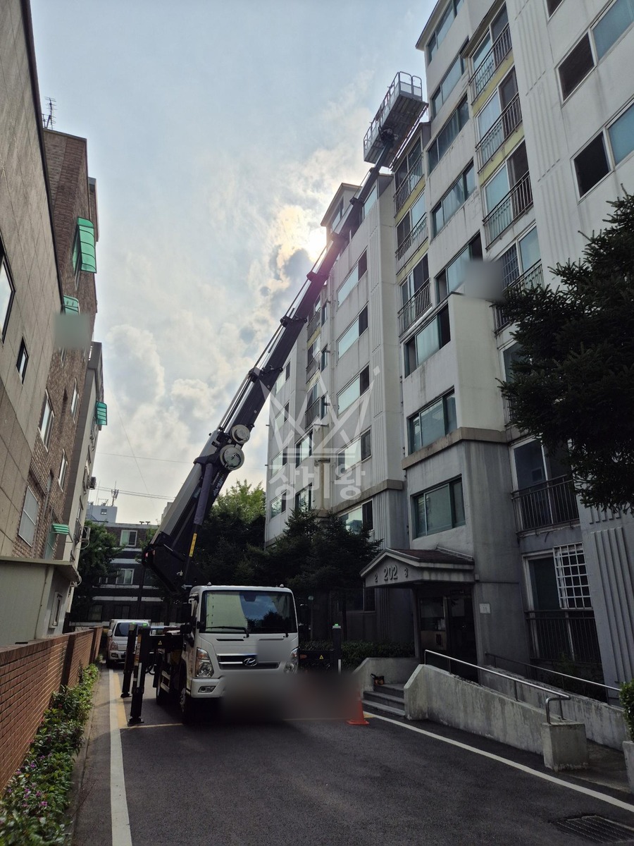 서울 양천구 신월동 3.5톤 스카이차 건물 확인 작업사진 2