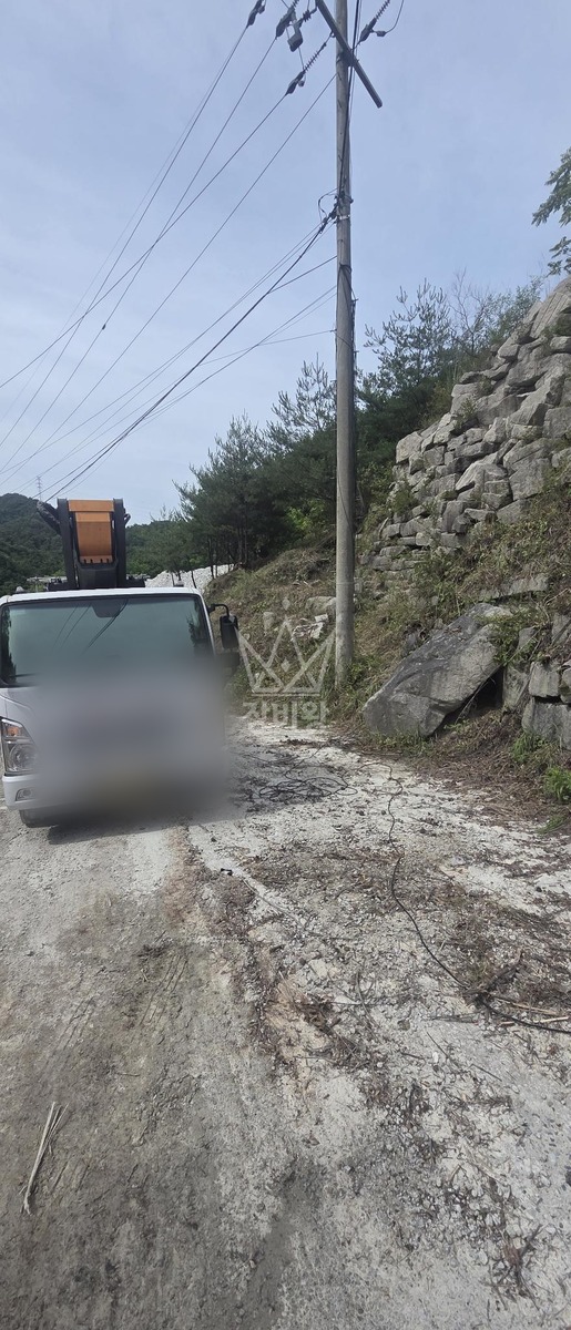경기 포천시 군내면 3.5톤 스카이차 작업 현장 도착사진