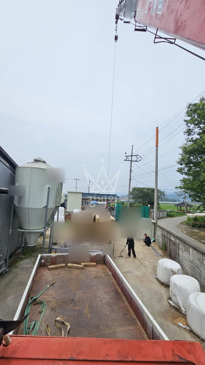 경북 경주시 외동읍 5톤 크레인 태양광자재 양중 작업사진 2