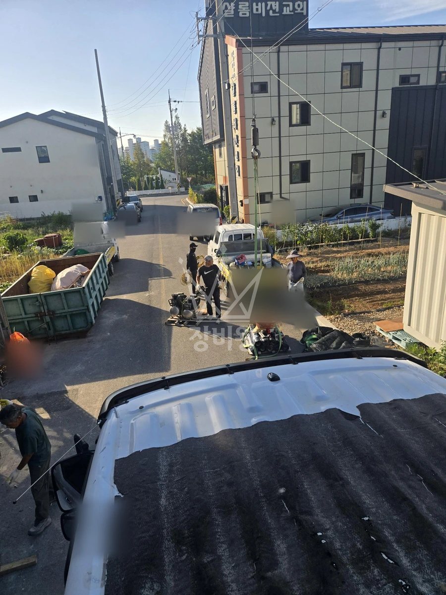전남광주 광양시 마동 5톤 크레인 나무자재양중 작업사진 3
