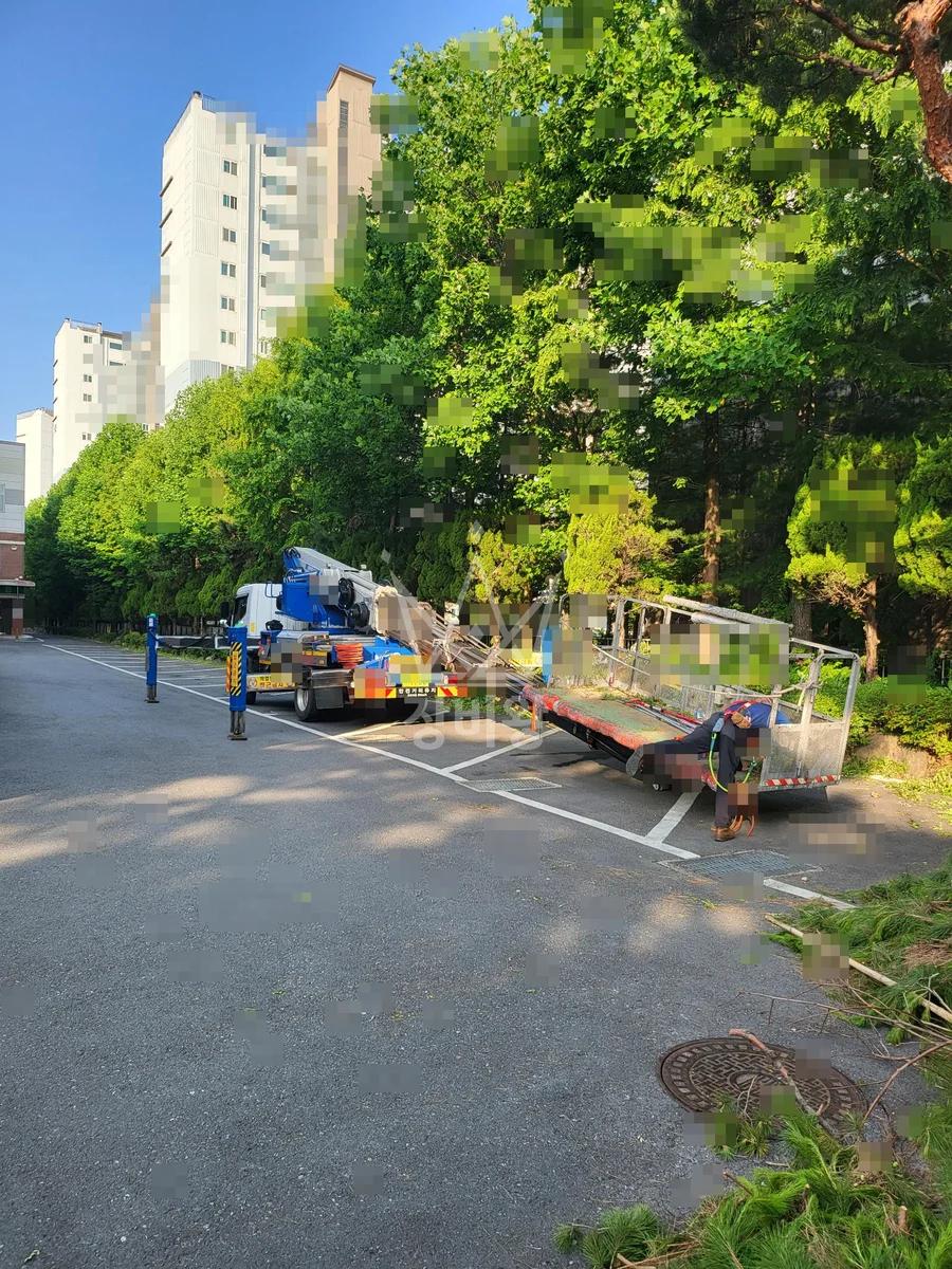 대전 유성구 관평동 3.5톤 스카이차 작업 현장 도착사진