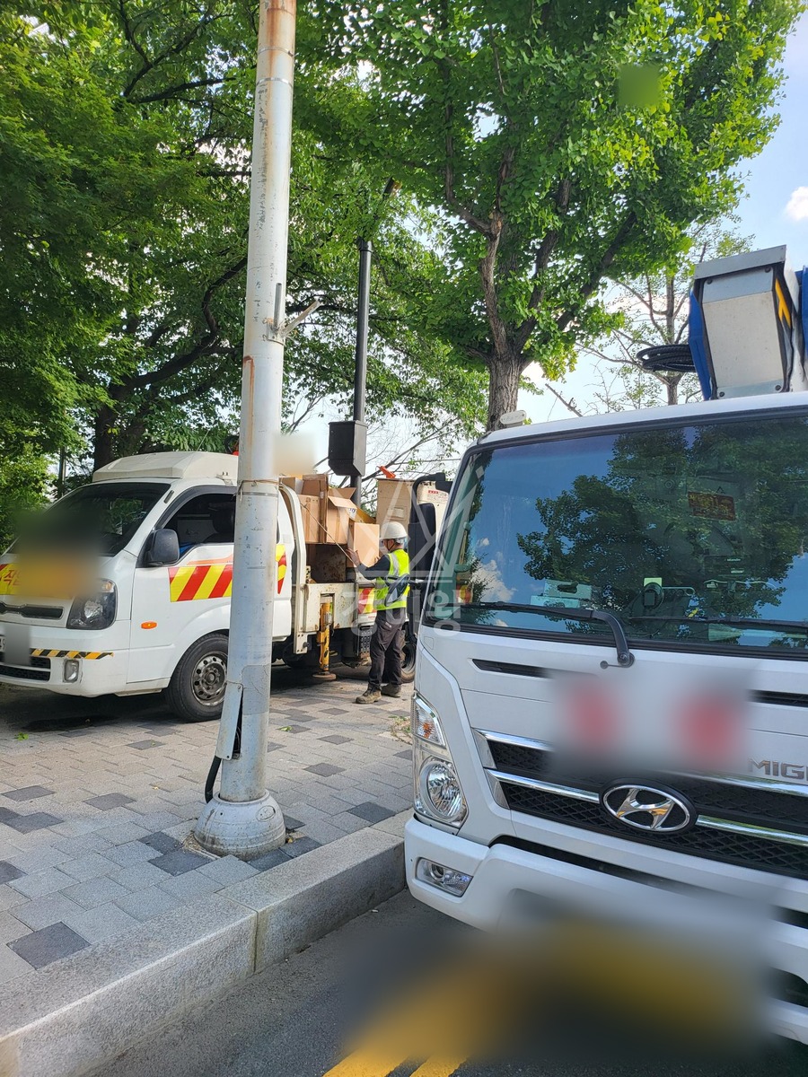 경기 성남시 분당구 3.5톤 스카이차 cctv작업 작업완료사진 1