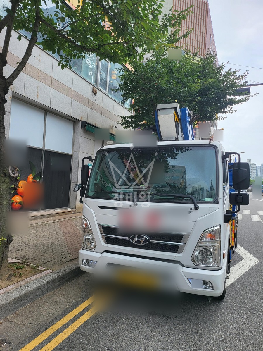 경기 부천시 원미구 상동 3.5톤 스카이차 작업 현장 도착사진
