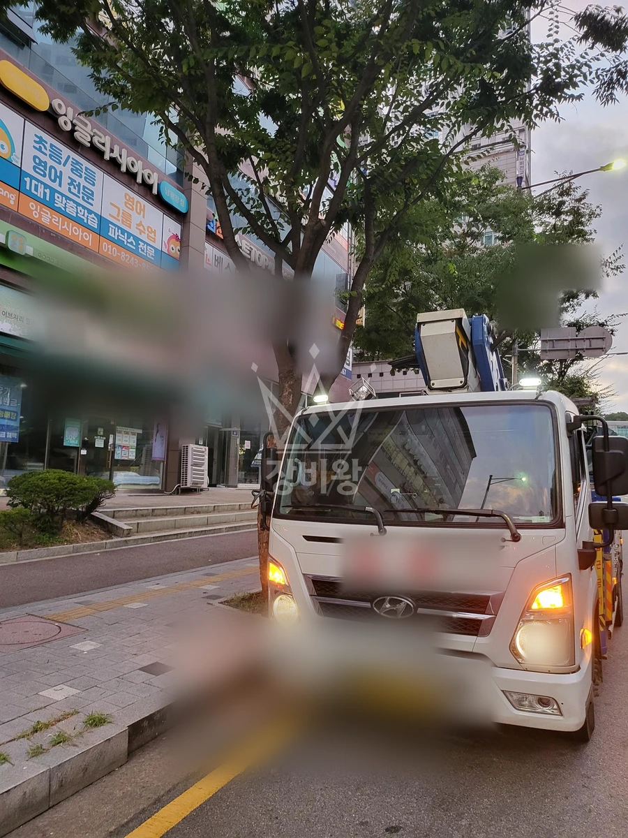 경기 화성시 동탄구 반송동 3.5톤 스카이차 작업 현장 도착사진