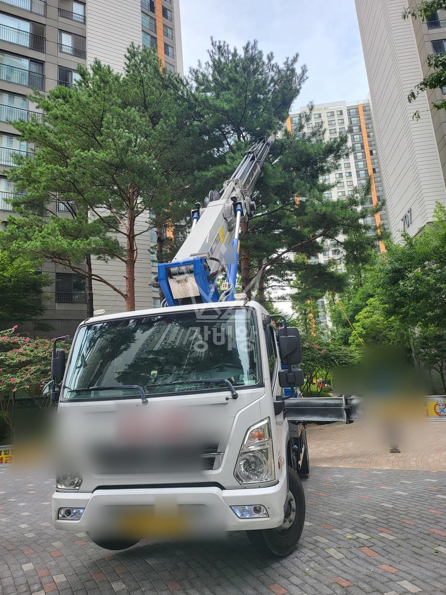 경기 시흥시 배곧동 3.5톤 스카이차 수목방제.전지작업 작업사진 3