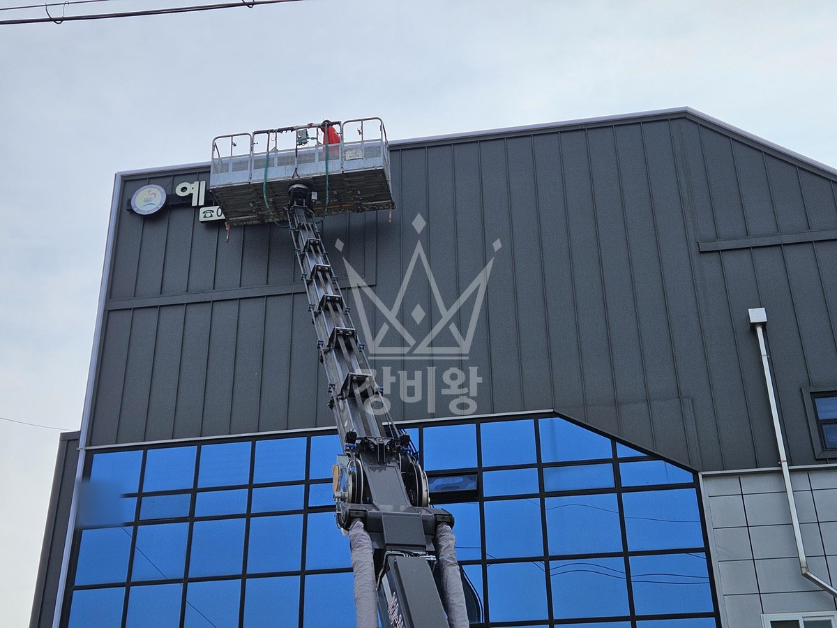경기 안산시 단원구 대부북동 3.5톤 스카이차 외부조명라인 작업 작업완료사진 1