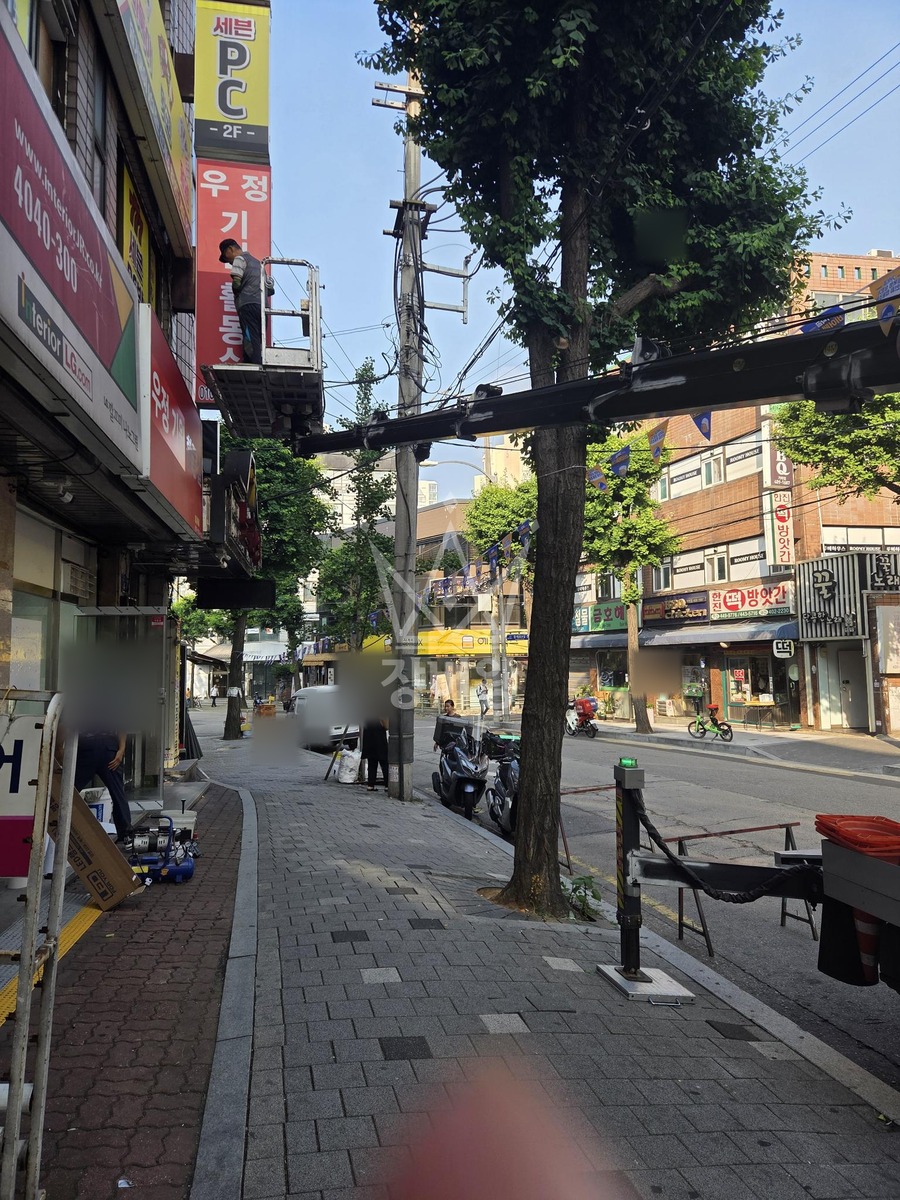 서울 송파구 가락동 1톤 스카이차 간판작업 작업사진 1