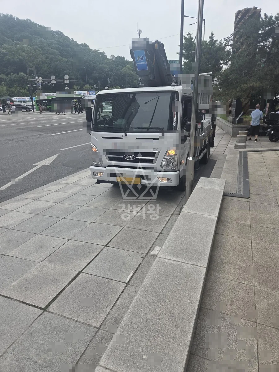 서울 강남구 수서동 3.5톤 스카이차 작업 현장 도착사진