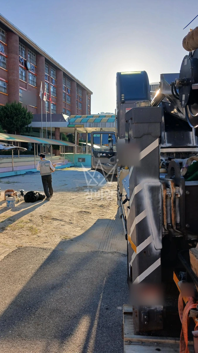 경기 구리시 교문동 5톤 스카이차 작업 현장 도착사진