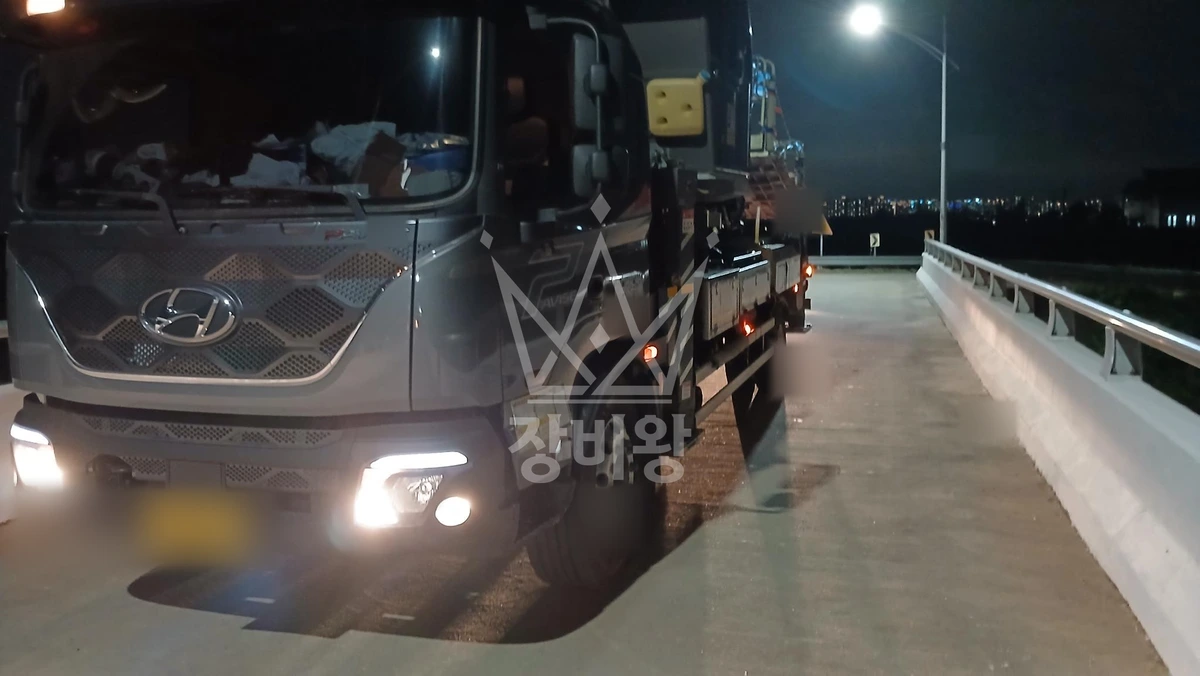 충남 천안시 서북구 성환읍 5톤 스카이차 레이저장비 점검, 설치 작업완료사진 1