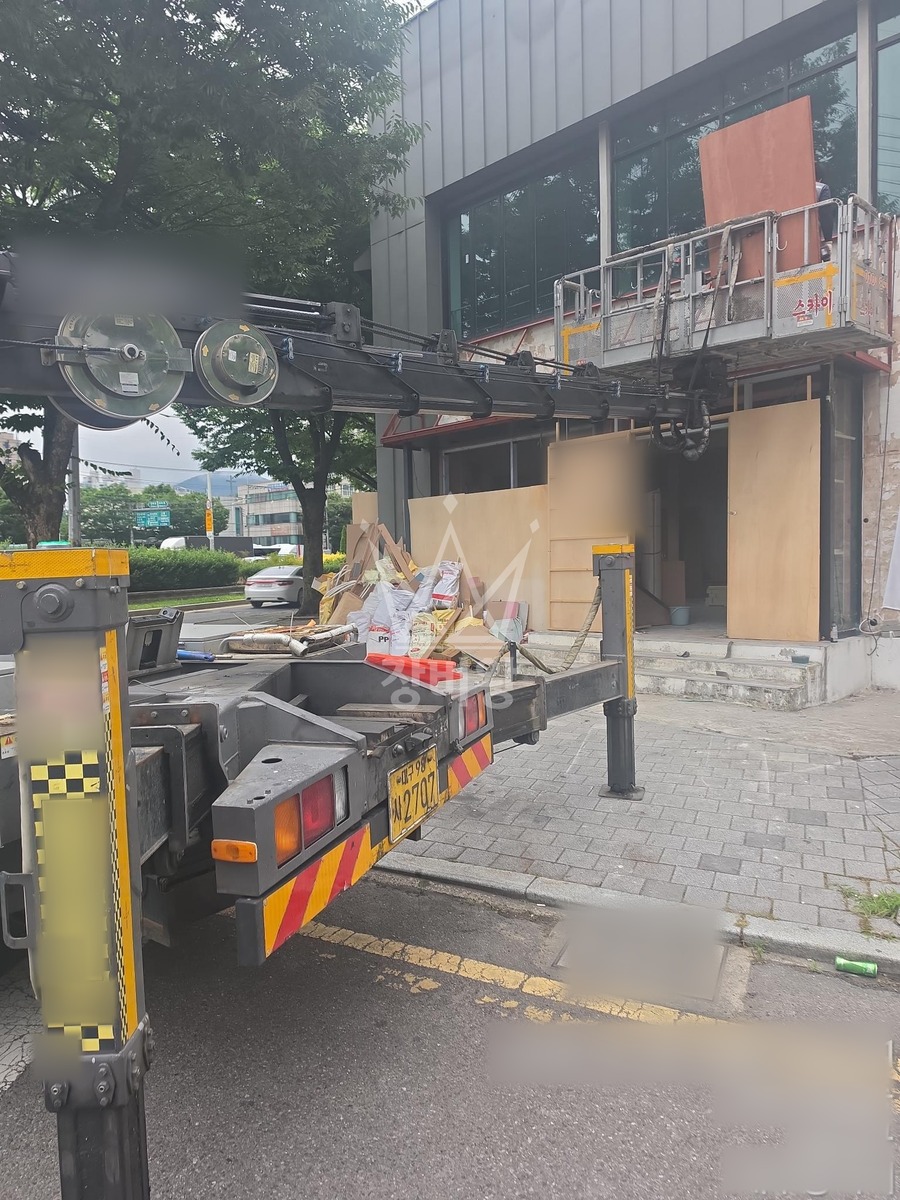 대구 달서구 대곡동 3.5톤 스카이차 캐노피작업 작업사진 2