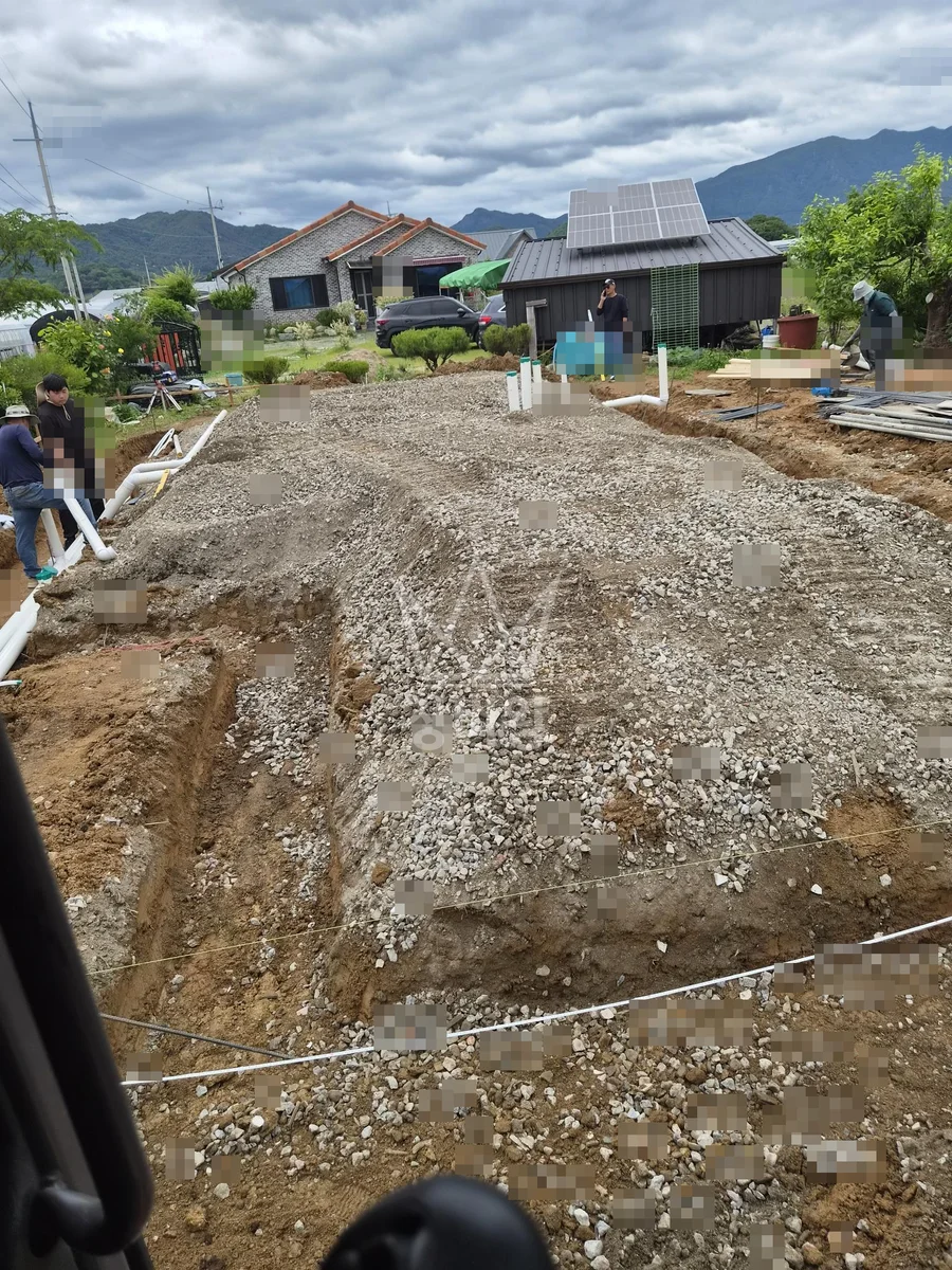 전남 담양군 월산면 포크레인(굴착기) 주택 기초공사 작업사진 2