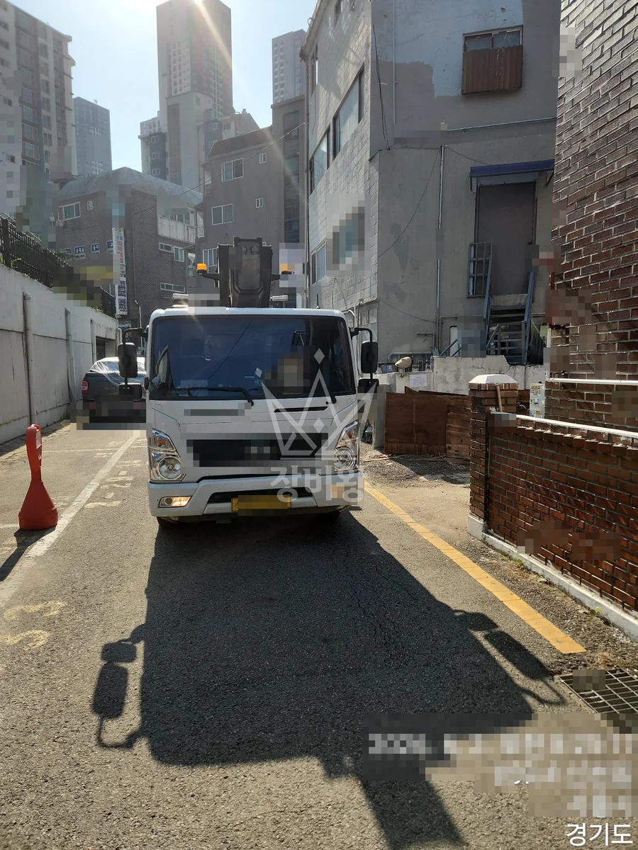경기 시흥시 신천동 3.5톤 스카이차 작업 현장 도착사진