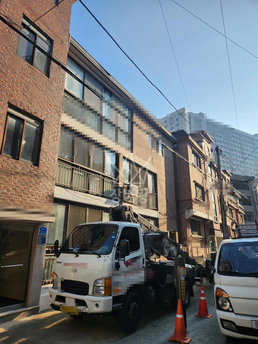 경기 구리시 수택동 2.5톤 스카이차 작업 현장 도착사진
