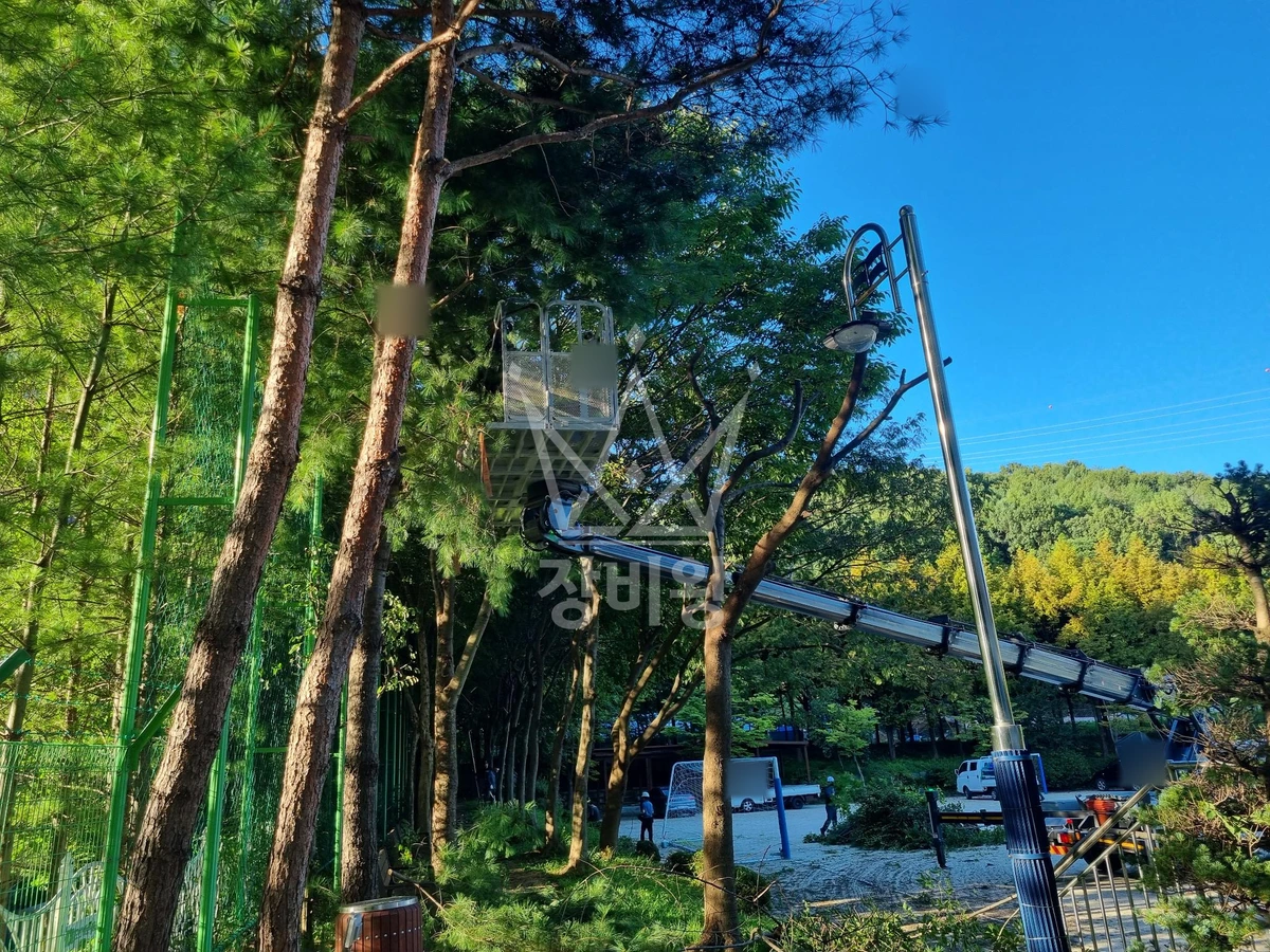 대전 유성구 지족동 3.5톤 스카이차 수목전지 작업사진 3