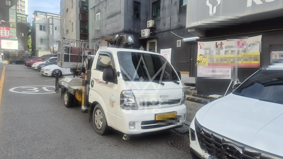 경기 용인시 수지구 1톤 스카이차 작업 현장 도착사진