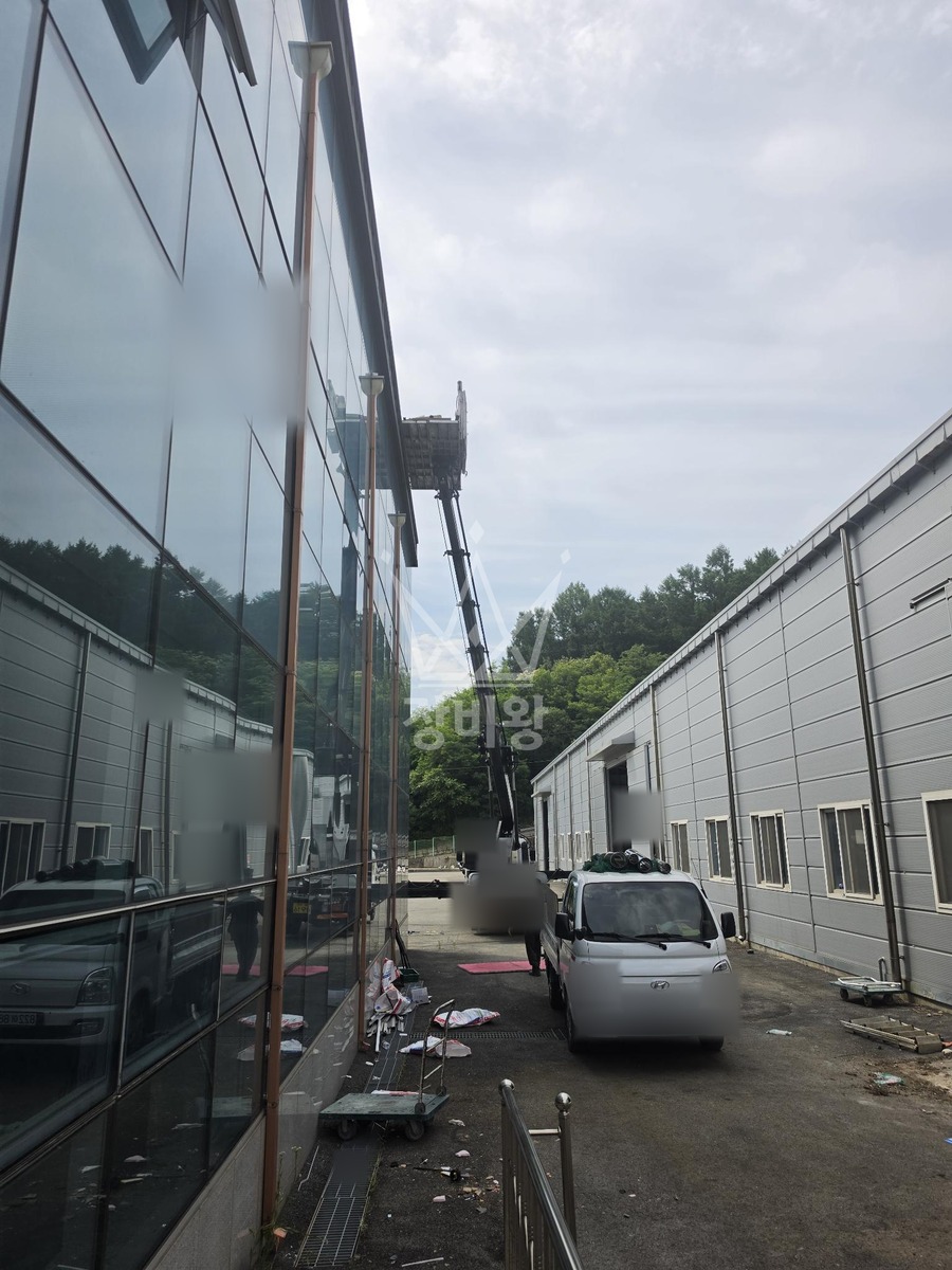 충북 옥천군 청산면 3.5톤 스카이차 작업 현장 도착사진