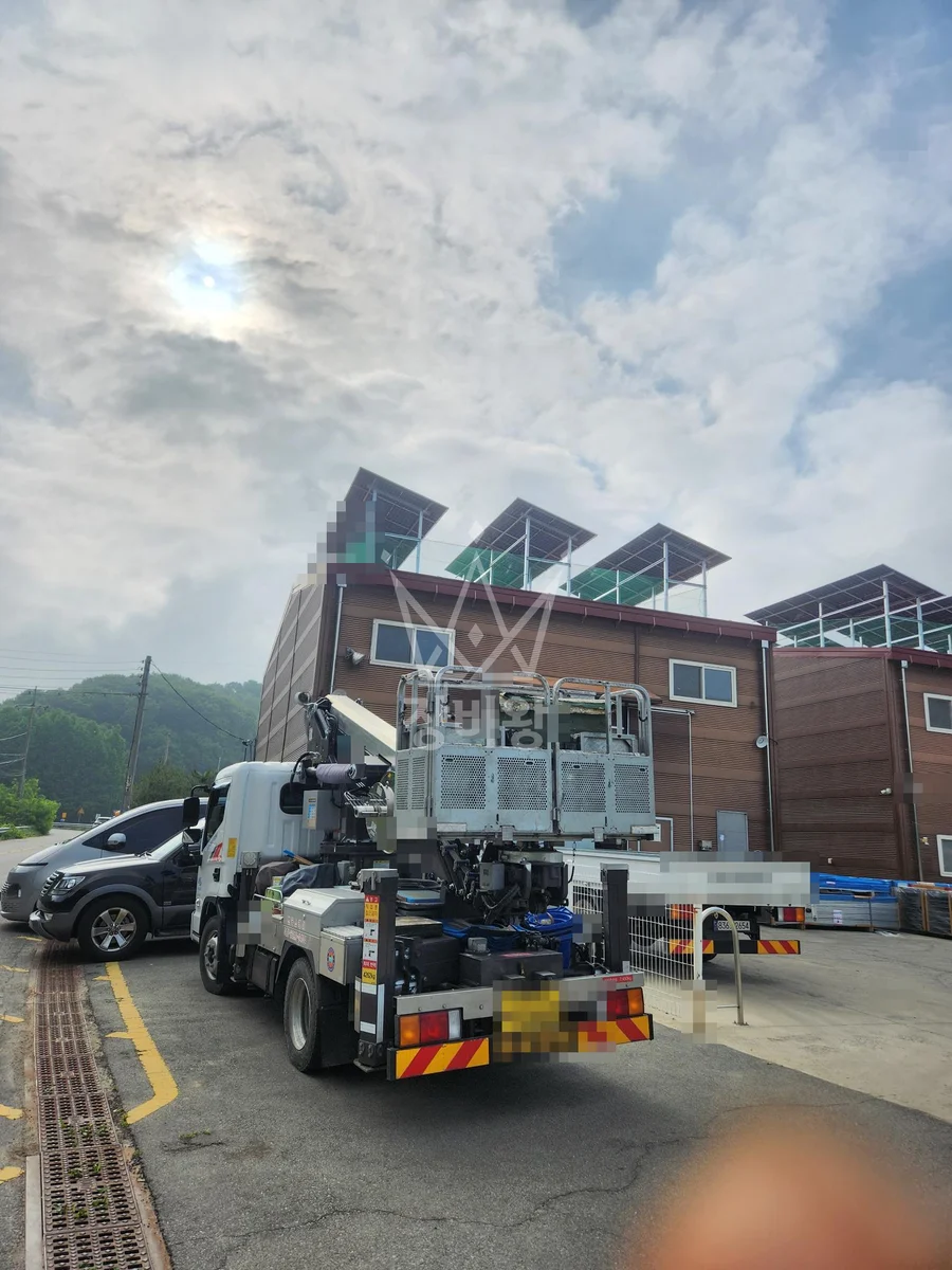 경기 용인시 처인구 3.5톤 스카이차 작업 현장 도착사진