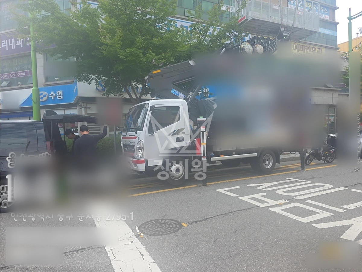 인천 영종구 운서동 3.5톤 스카이차 카메라설치 작업사진 2