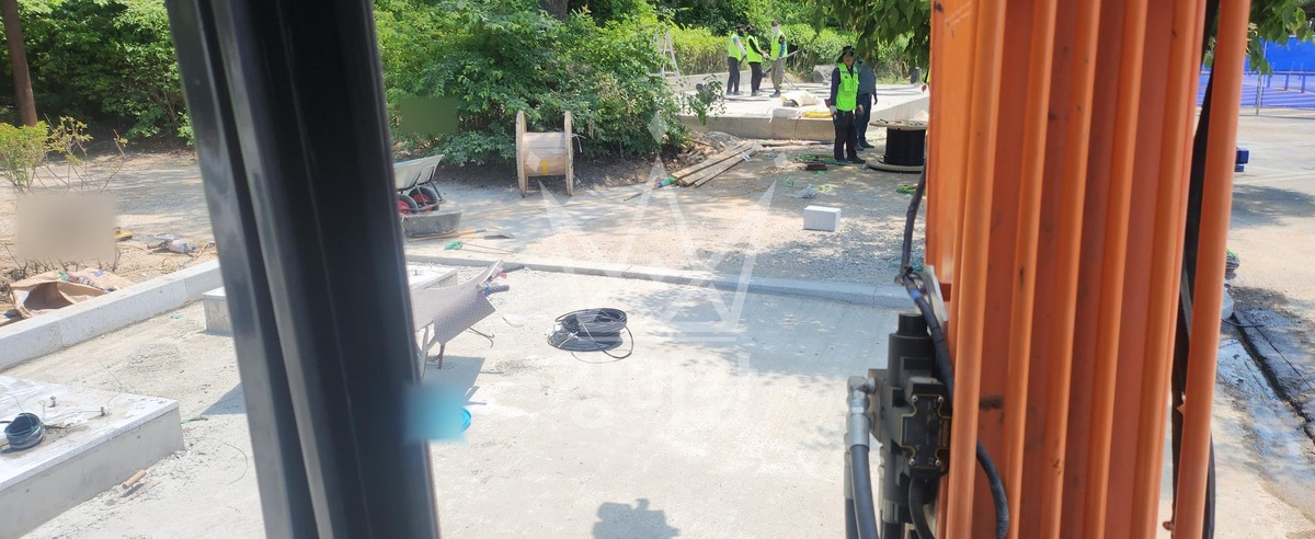 충남 금산군 군북면 포크레인(굴착기) 작업 현장 도착사진