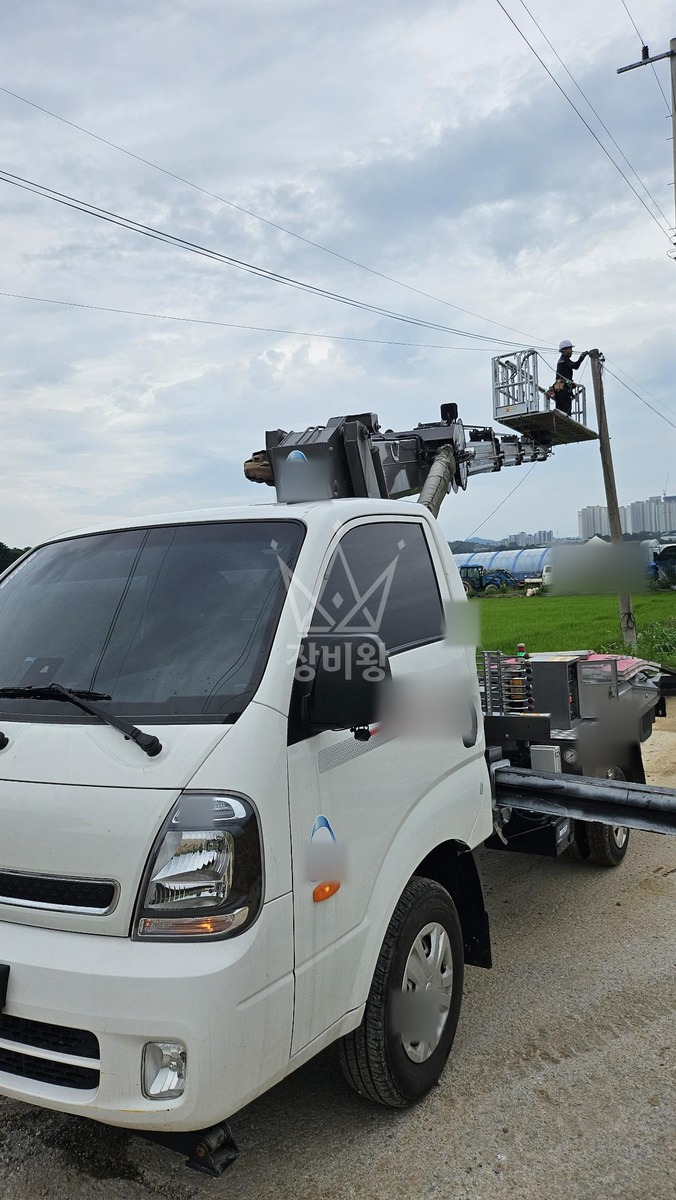 충북 청주시 청원구 오창읍 1톤 스카이차 cctv 설치 작업사진 2
