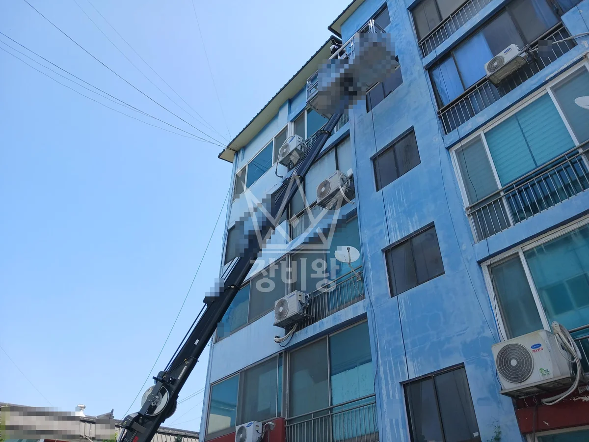 충북 진천군 광혜원면 1톤 스카이차 고압세척 작업사진 1