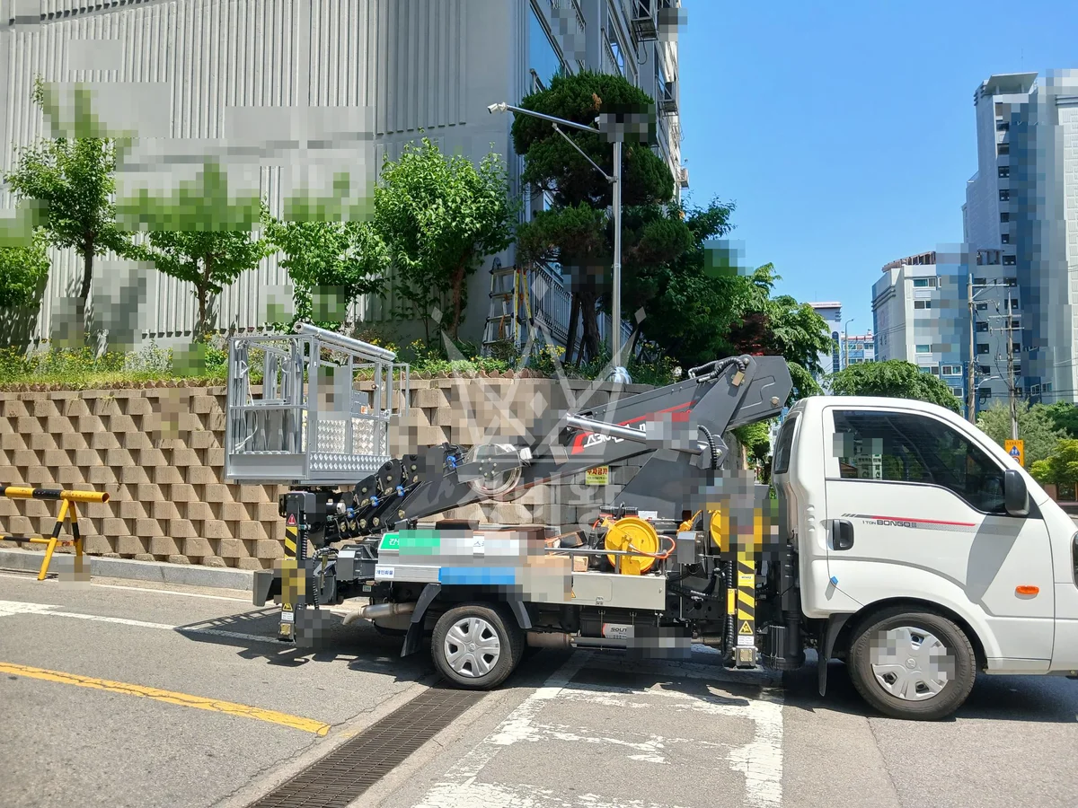 인천 남동구 만수동 1톤 스카이차 작업 현장 도착사진