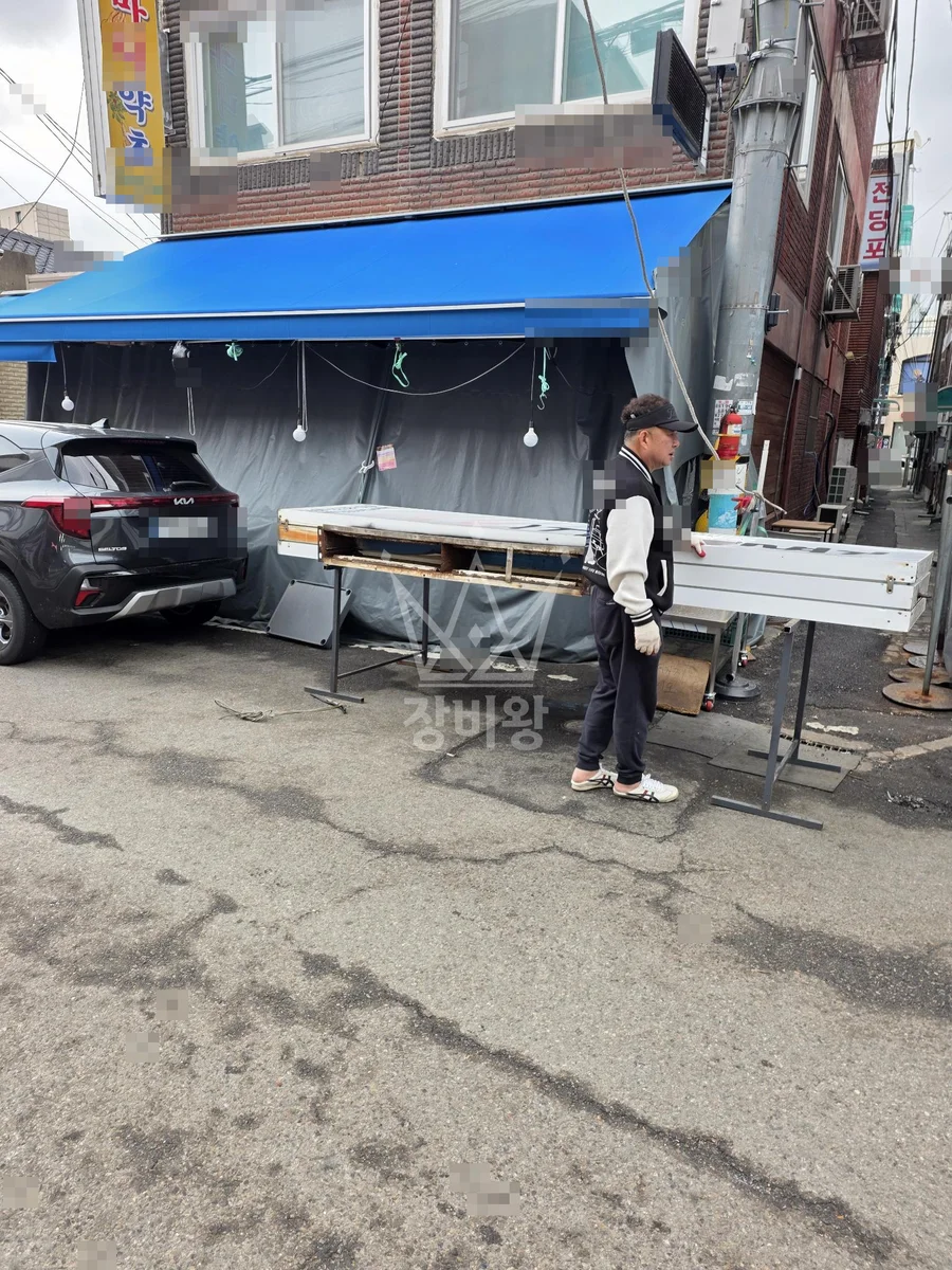 인천 미추홀구 주안동 3.5톤 스카이차 간판철거 및 간판설치  작업사진 1