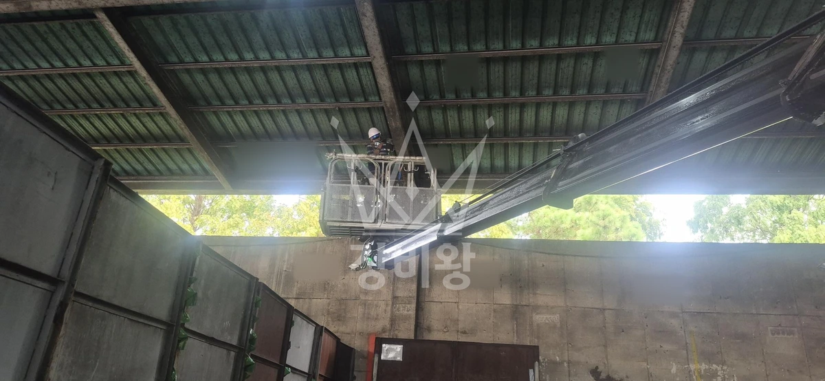 충남 논산시 성동면 3.5톤 스카이차 Cctv a/s 작업사진 2