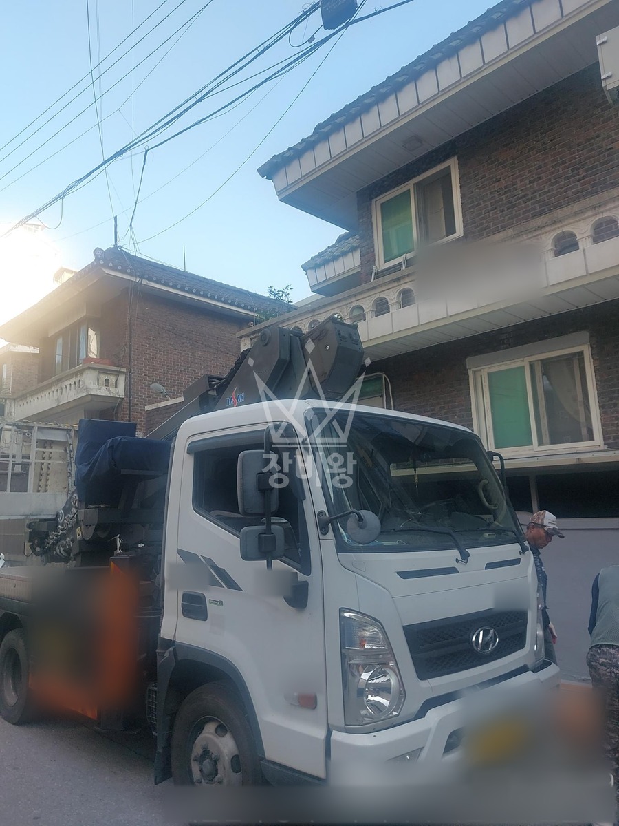 경기 구리시 수택동 3.5톤 스카이차 작업 현장 도착사진