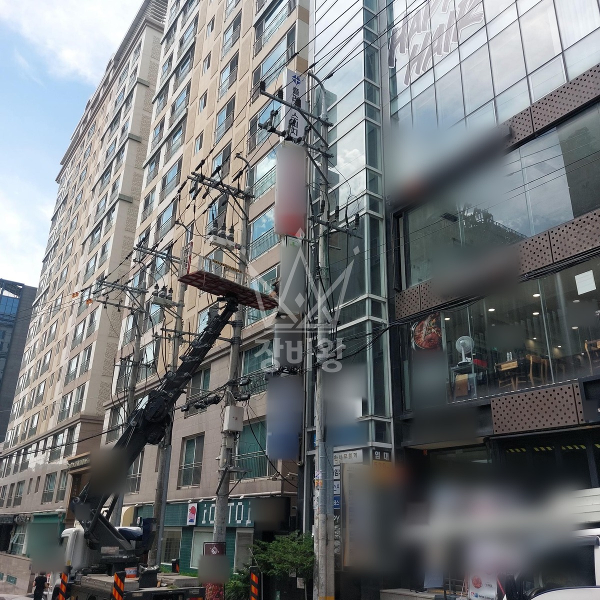 서울 강남구 역삼동 3.5톤 스카이차 간판 작업 작업완료사진 1