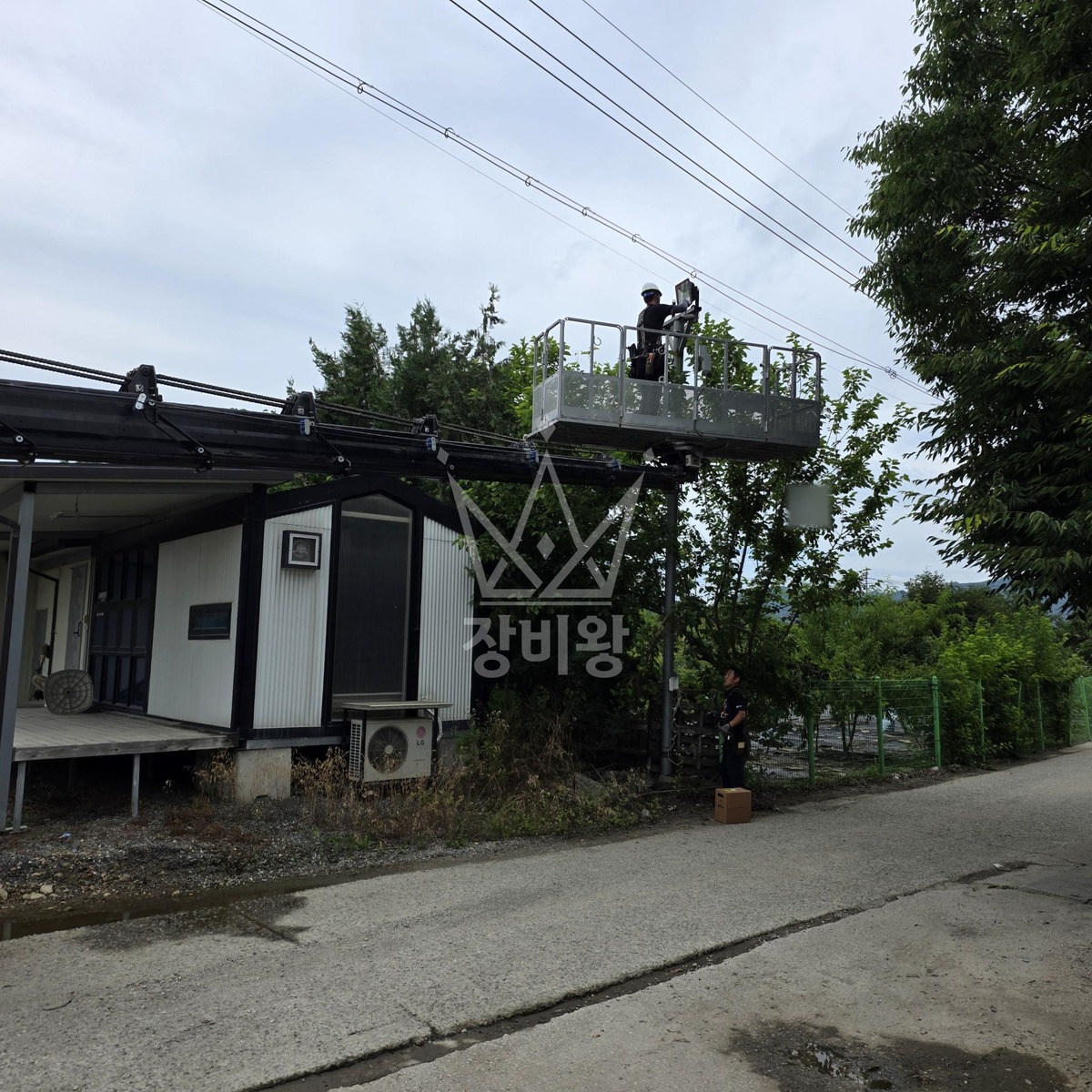 전북 전주시 덕진구 3.5톤 스카이차 cctv 설치 작업사진 1