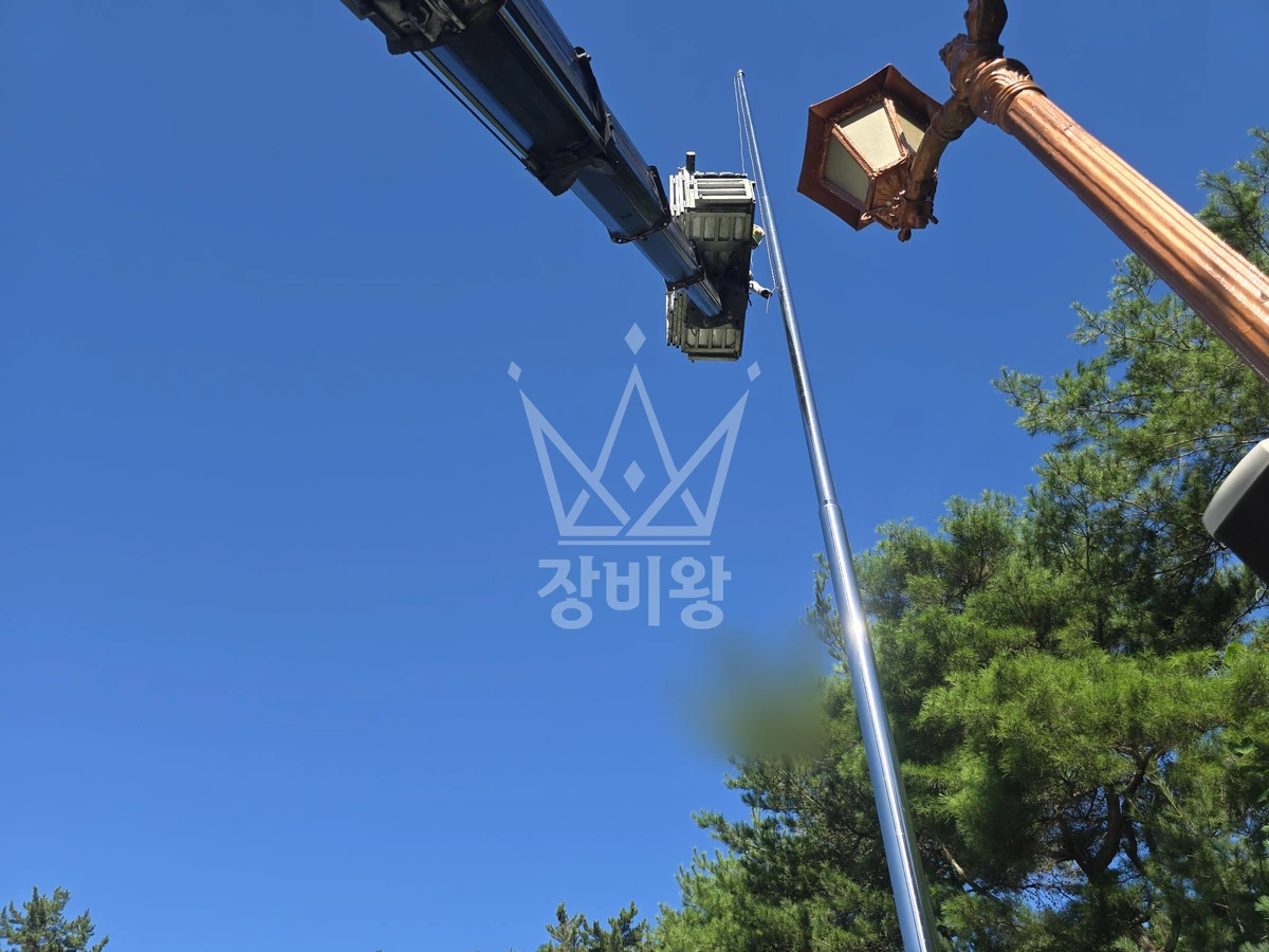 전남광주 북구 운정동 1톤 스카이차 국기봉 와이어 줄 교체 작업사진 2