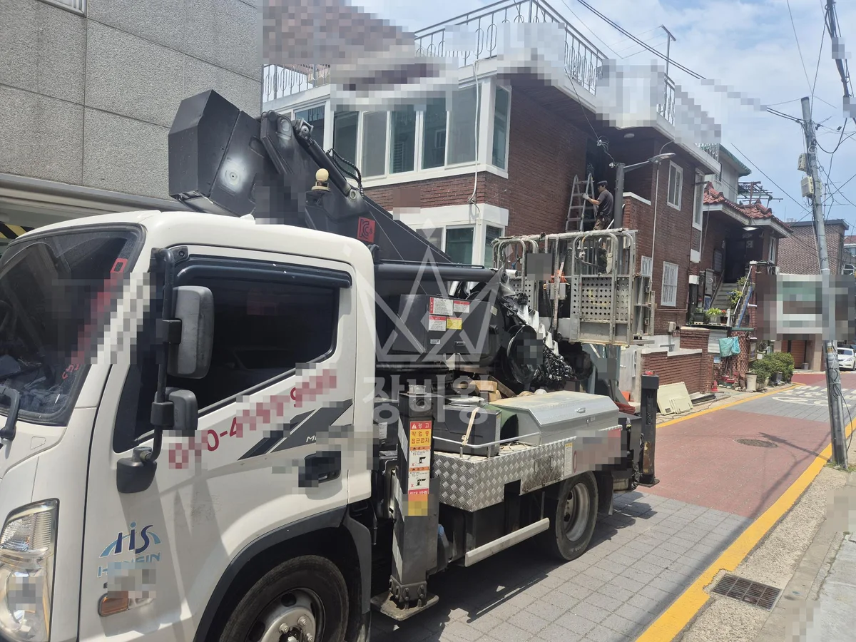 서울 강서구 공항동 3.5톤 스카이차 작업 현장 도착사진