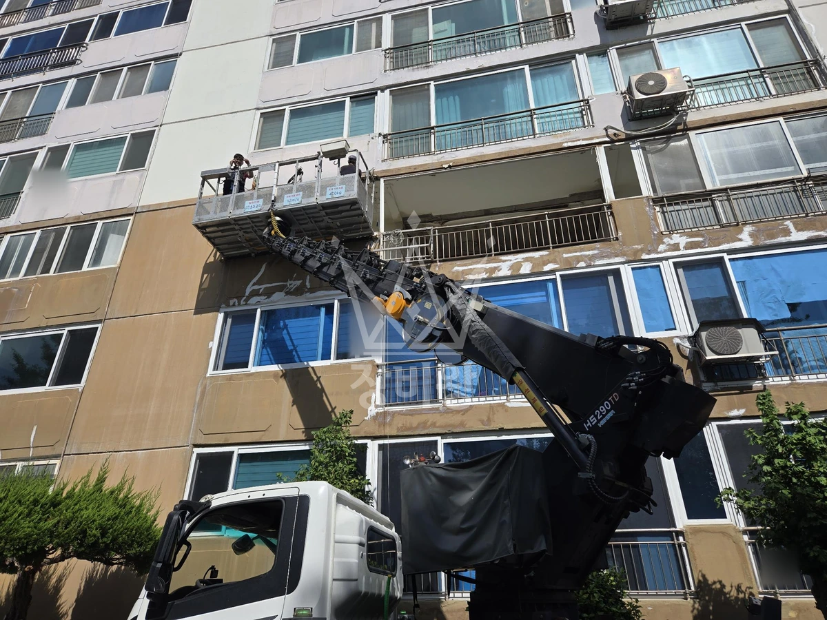 전남광주 목포시 산정동 3.5톤 스카이차 샤시내림/시공 작업사진 2