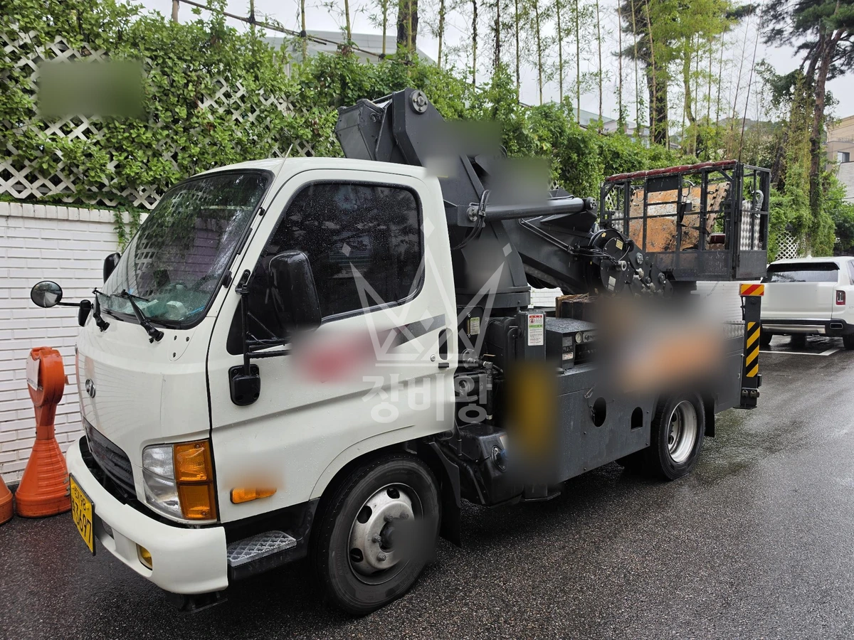 서울 용산구 한남동 2.5톤 스카이차 작업 현장 도착사진