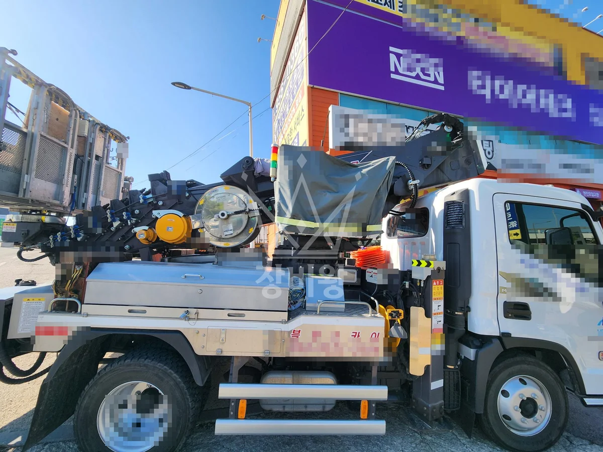 광주 광산구 도천동 3.5톤 스카이차 작업 현장 도착사진
