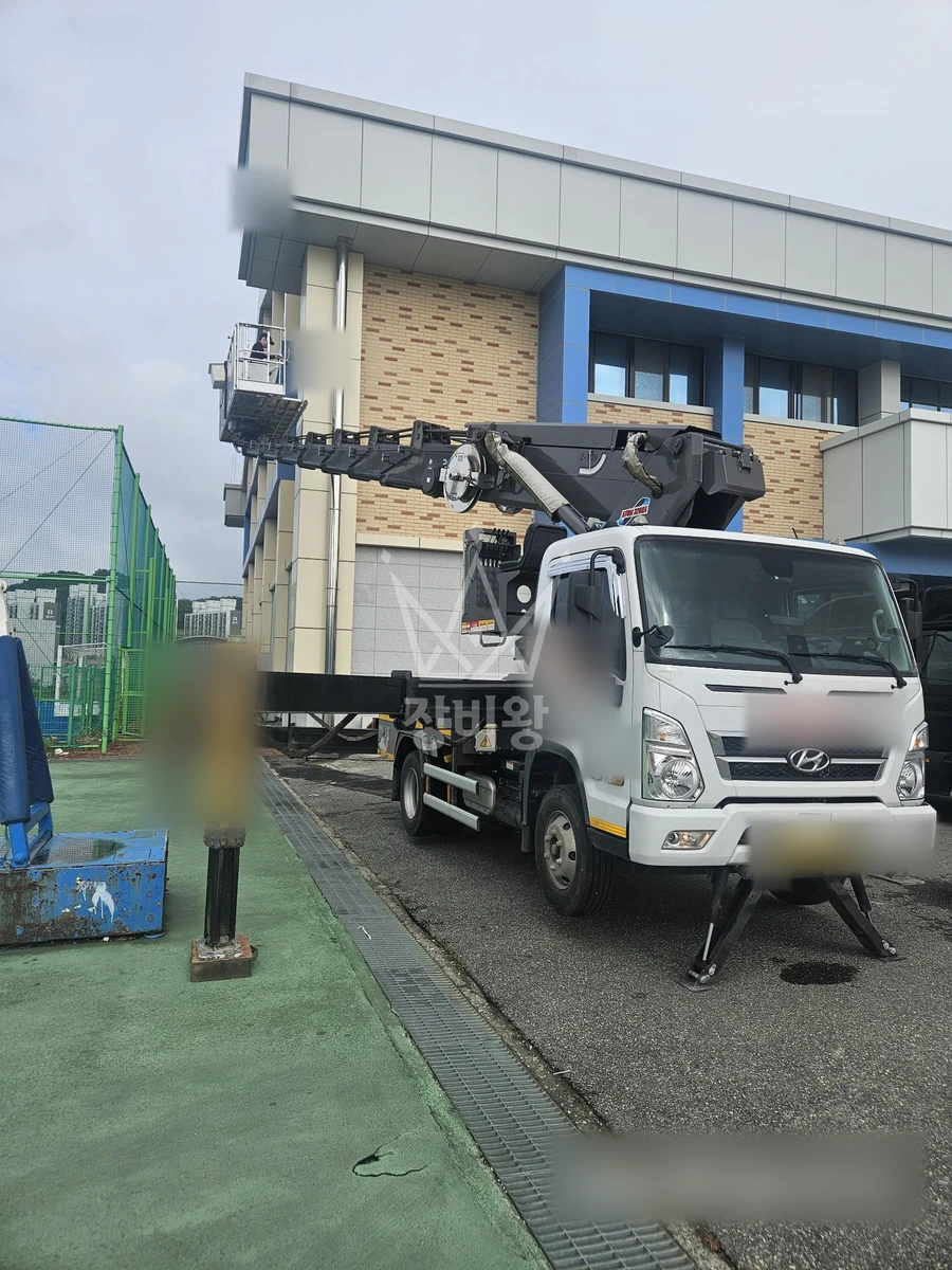충북 제천시 서부동 3.5톤 스카이차 cctv 설치 작업사진 2