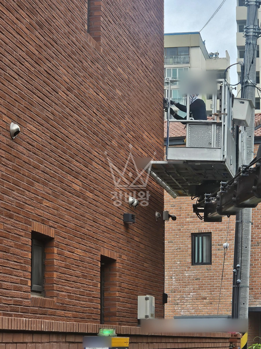 충북 제천시 청전동 3.5톤 스카이차 cctv 설치 작업사진 3