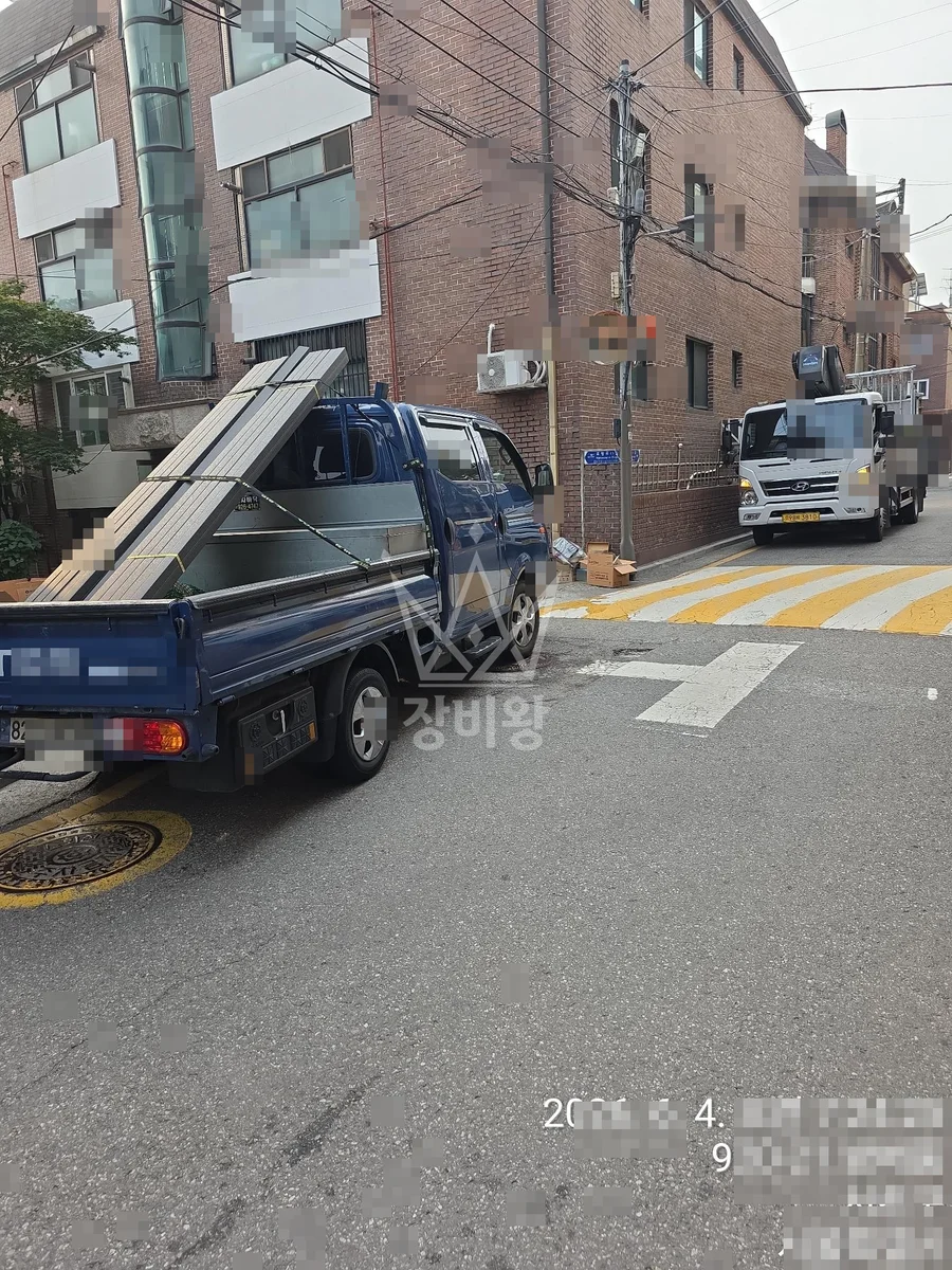 서울 서초구 방배동 3.5톤 스카이차 작업 현장 도착사진